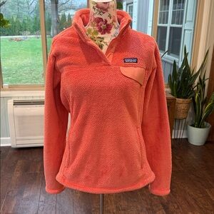 Patagonia Peach Fleece Quarter Snap Jacket, Medium